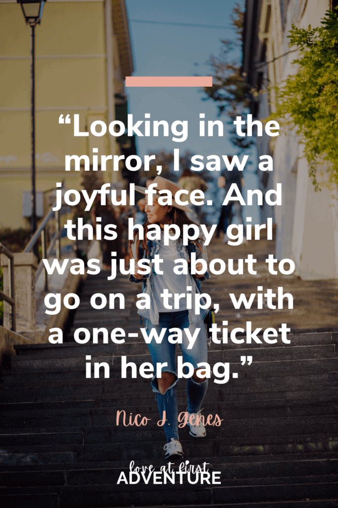 happy girl travel alone quotes