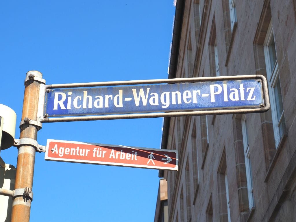 Street sign of Richard-Wagner-Platz
